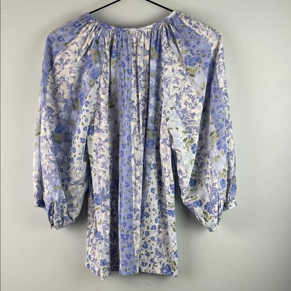 LC Lauren Conrad Floral Striped Blouse Size XS - Picture 8 of 10